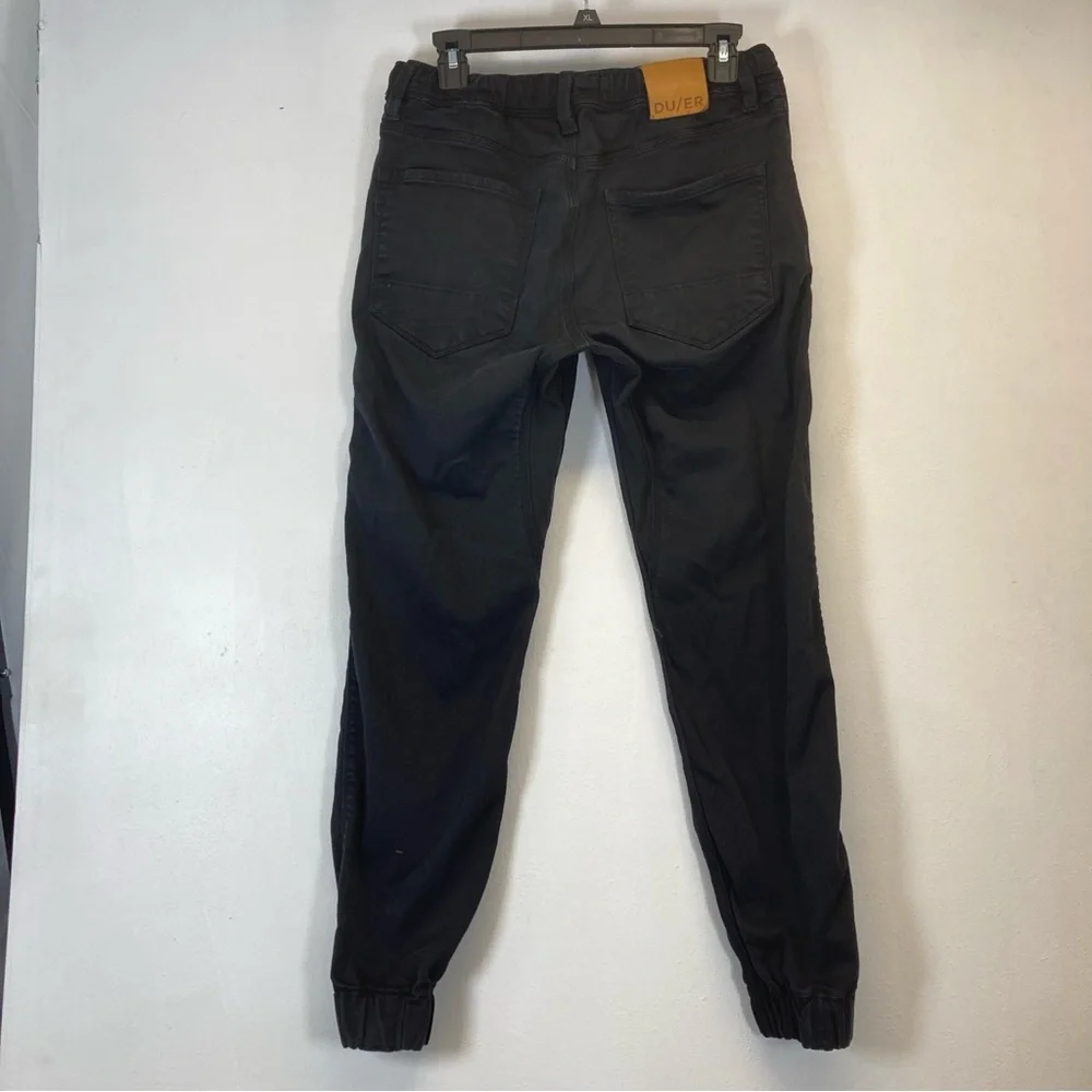 DU/ER Pants Jogger Mens 30x29 Black N2X Slim Fit Chino Casual Performance